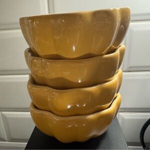 Williams Sonoma Mustard Yellow Ceramic mini bowls